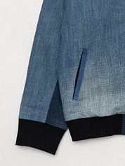 The Veda Denim Bomber Jacket - Small