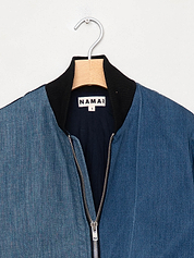 The Veda Denim Bomber Jacket - Small