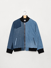 The Veda Denim Bomber Jacket - Small
