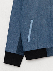 The Veda Denim Bomber Jacket - Small