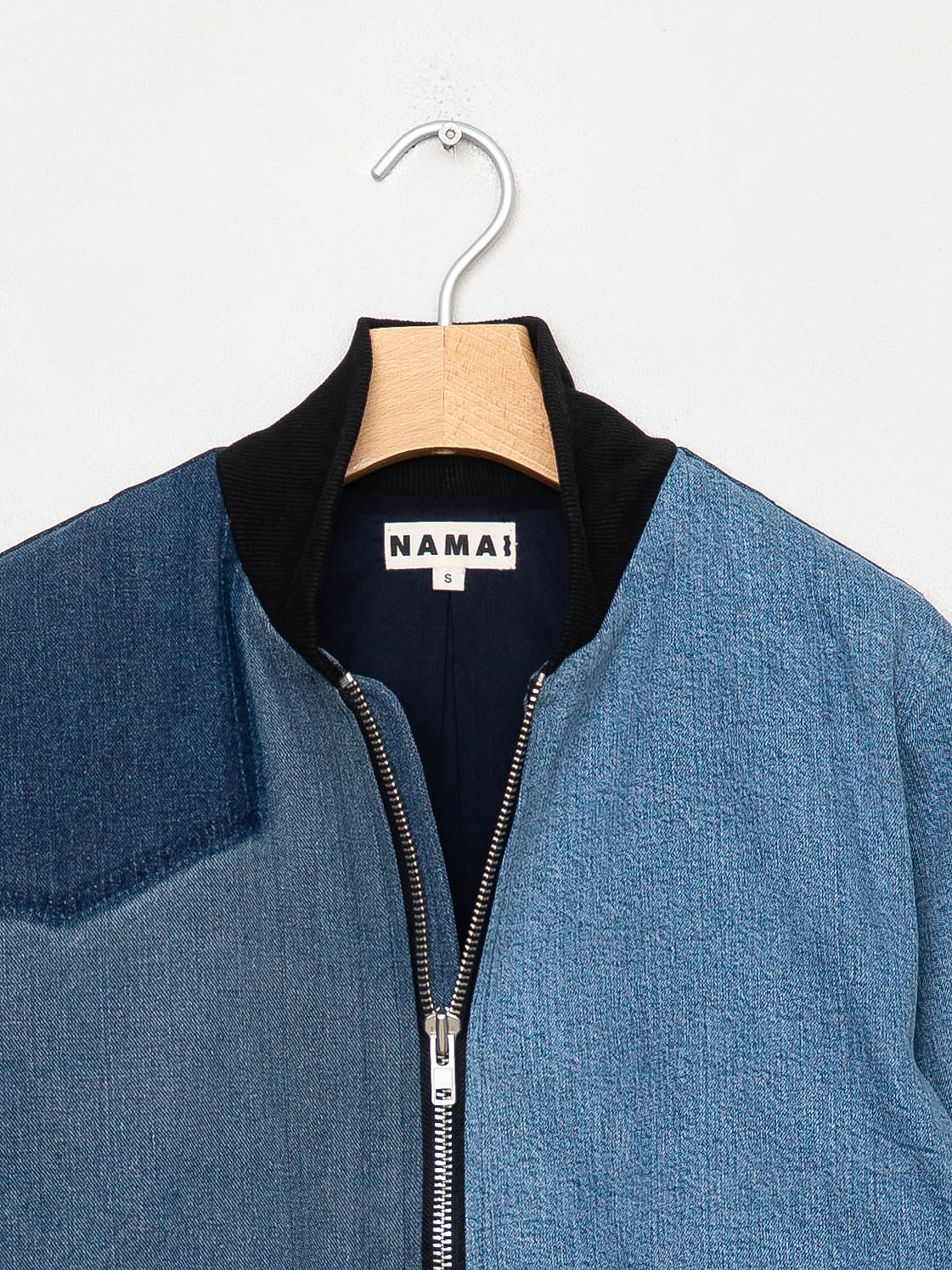 The Veda Denim Bomber Jacket - Small
