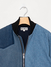 The Veda Denim Bomber Jacket - Small