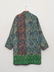 The Sai Quilted Indigo Kantha Coat