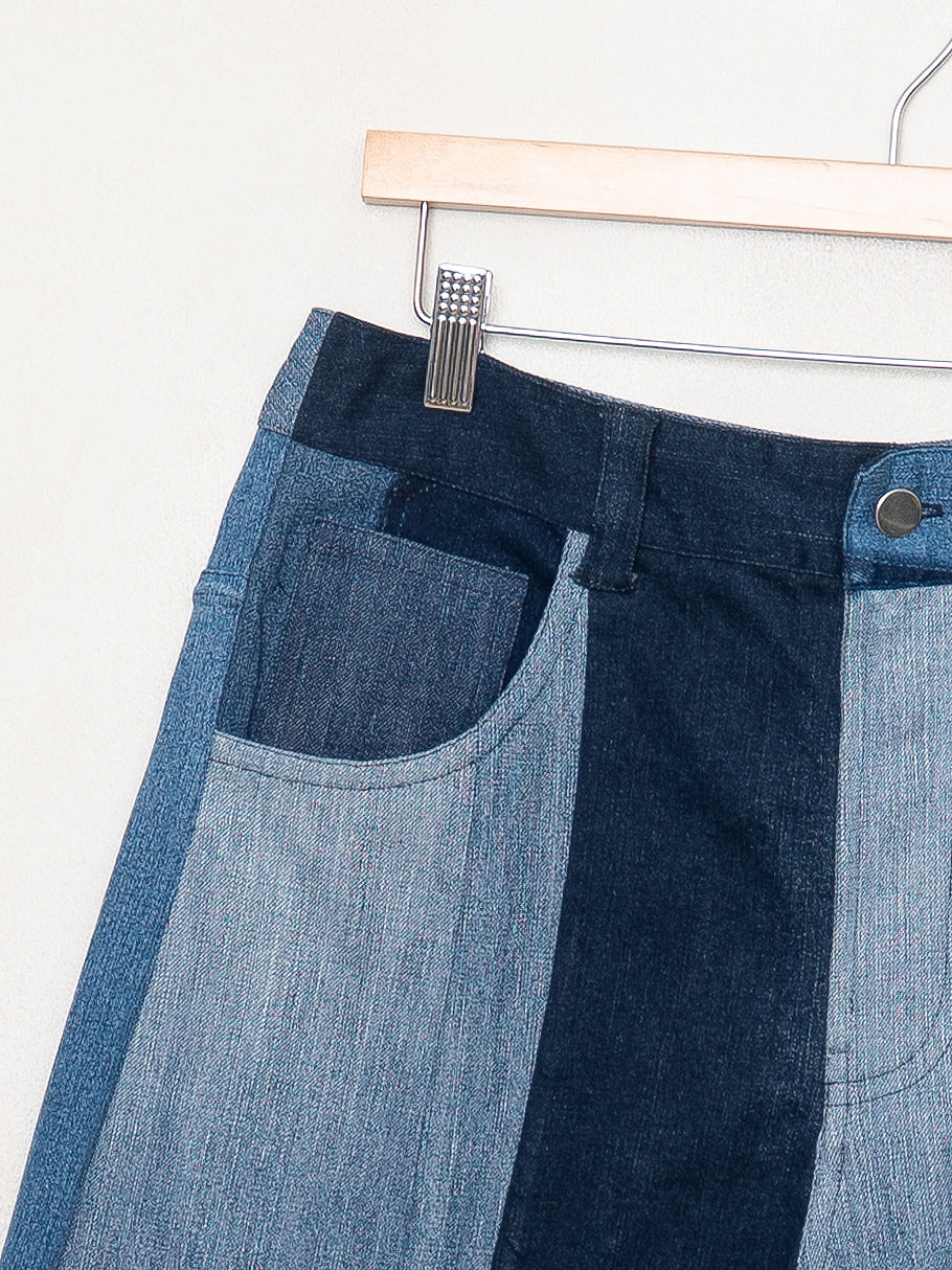 The Bindu Denim Bermuda Culotte Pant - Medium