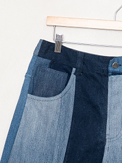 The Bindu Denim Bermuda Culotte Pant - Medium