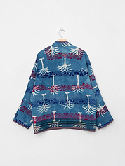 The Ladhiya Quilted Indigo Kantha Jacket