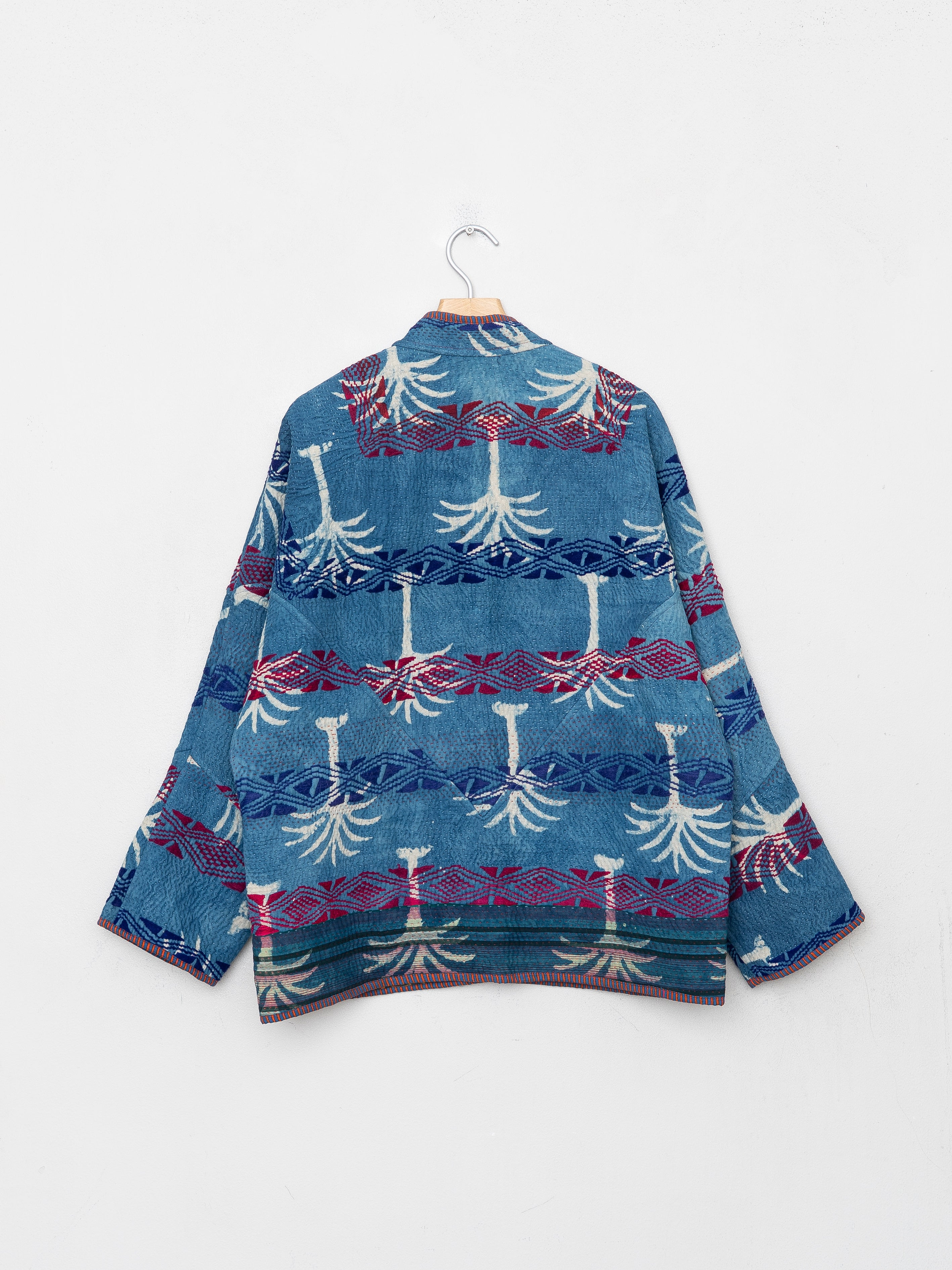The Ladhiya Quilted Indigo Kantha Jacket