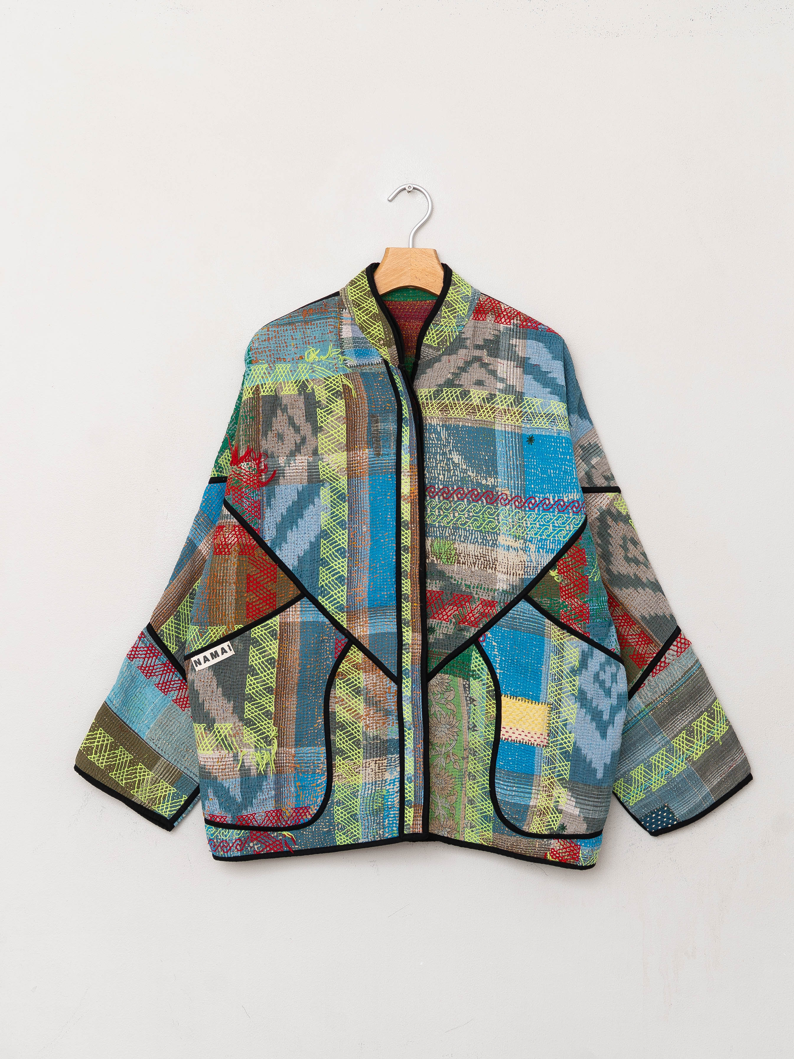 The Ladhiya Quilted Patchwork Kantha Jacket