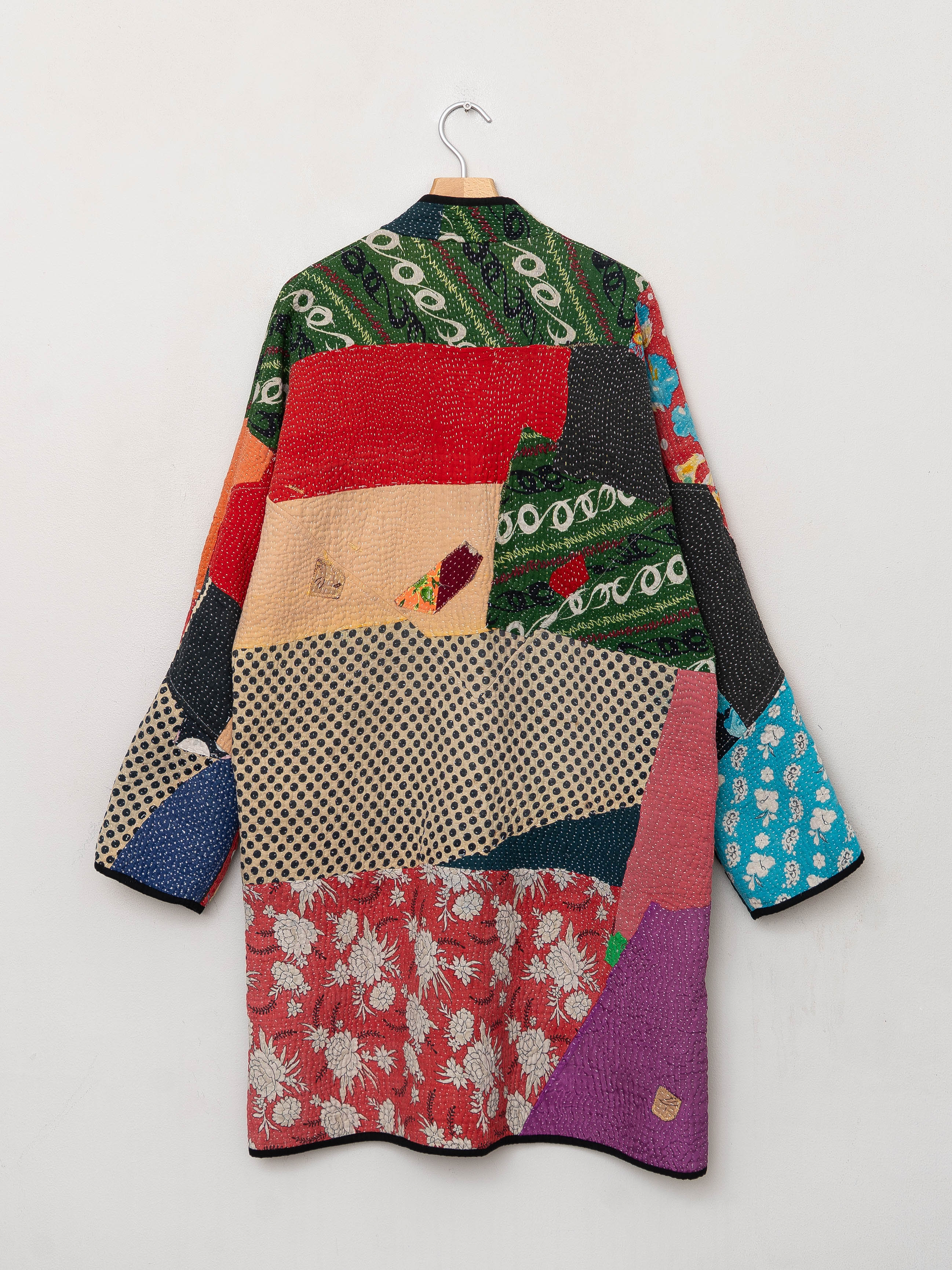 The Sai Quilted Patchwork Kantha Coat