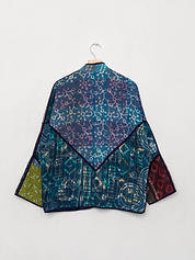 The Ladhiya Quilted Indigo Kantha Jacket