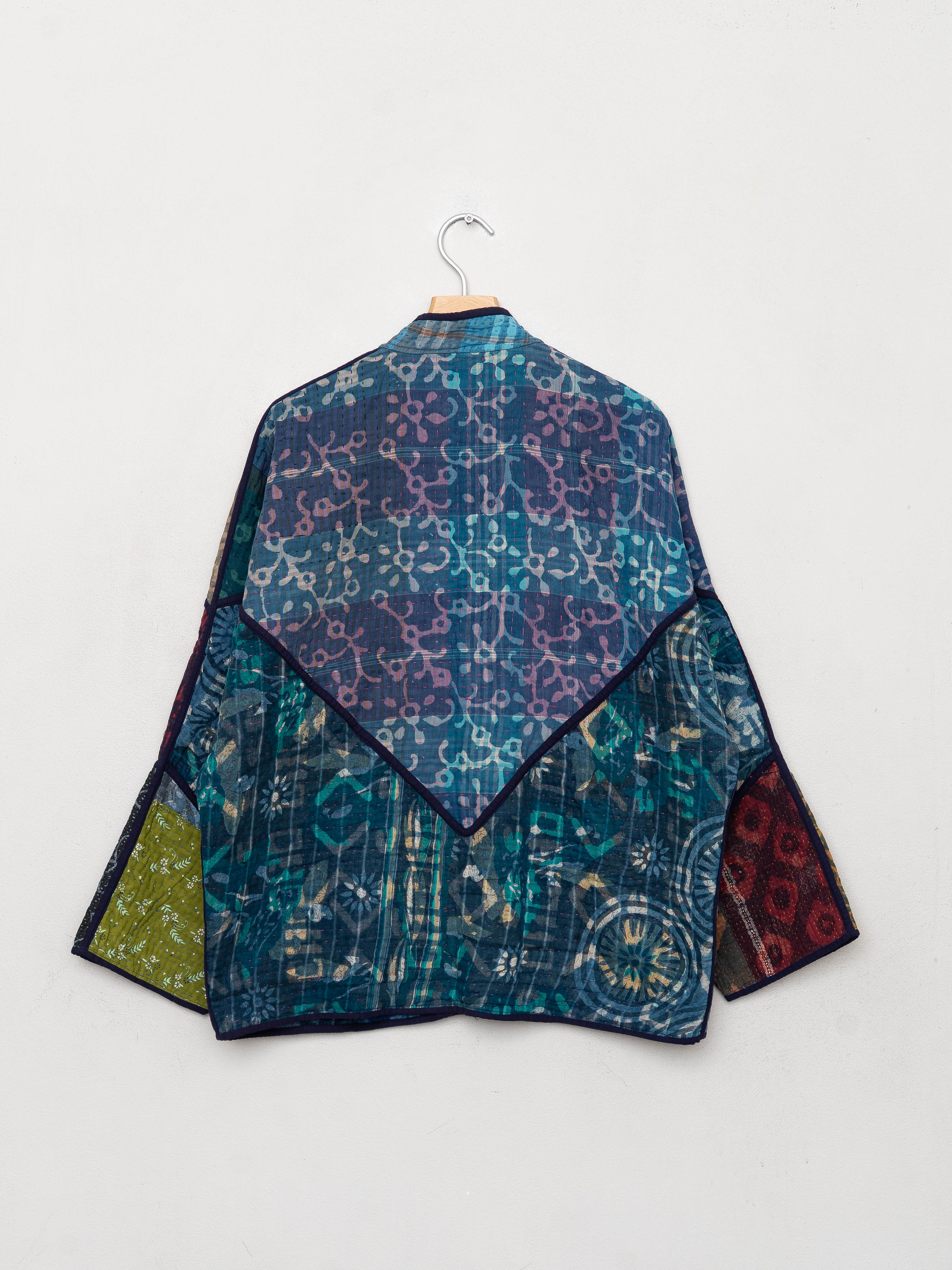 The Ladhiya Quilted Indigo Kantha Jacket