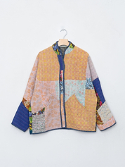 The Ladhiya Quilted Patchwork Kantha Jacket