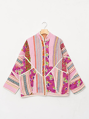 The Ladhiya Quilted Patchwork Kantha Jacket