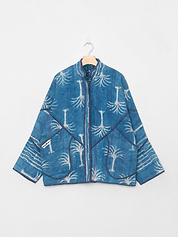 The Ladhiya Quilted Indigo Kantha Jacket