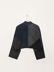 The Kaira Cropped Denim Jacket - Medium