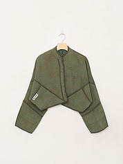 The Kaira Cropped Quilted Indigo Kantha Jacket