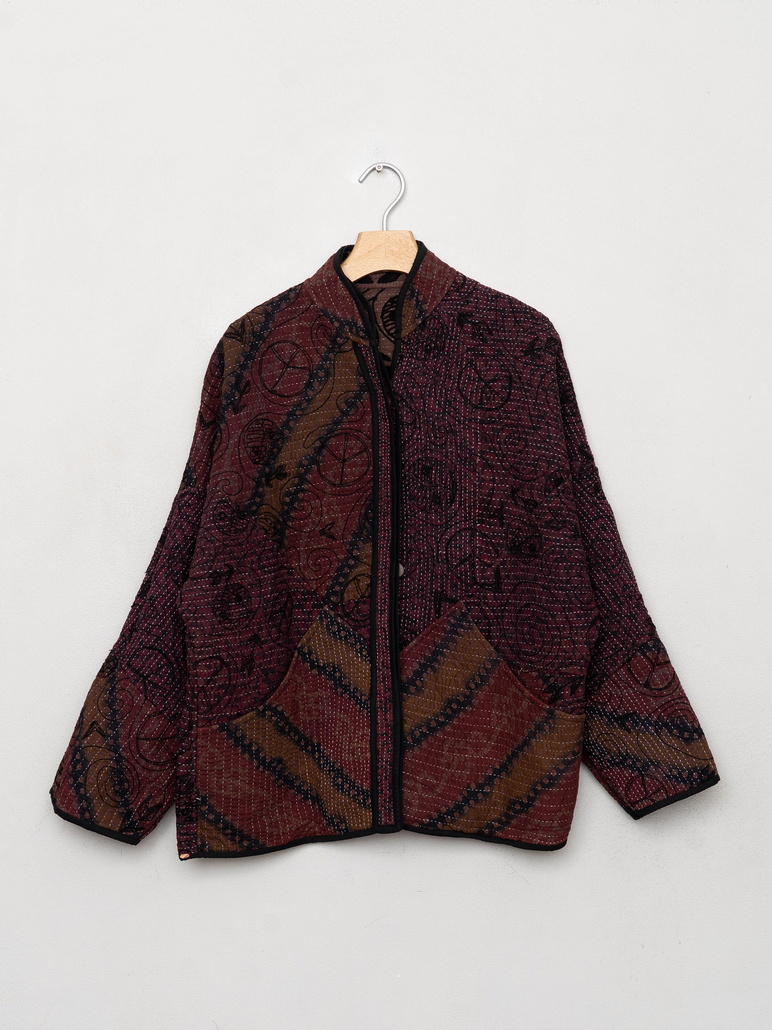 The Ladhiya Quilted Suzani Kantha Jacket