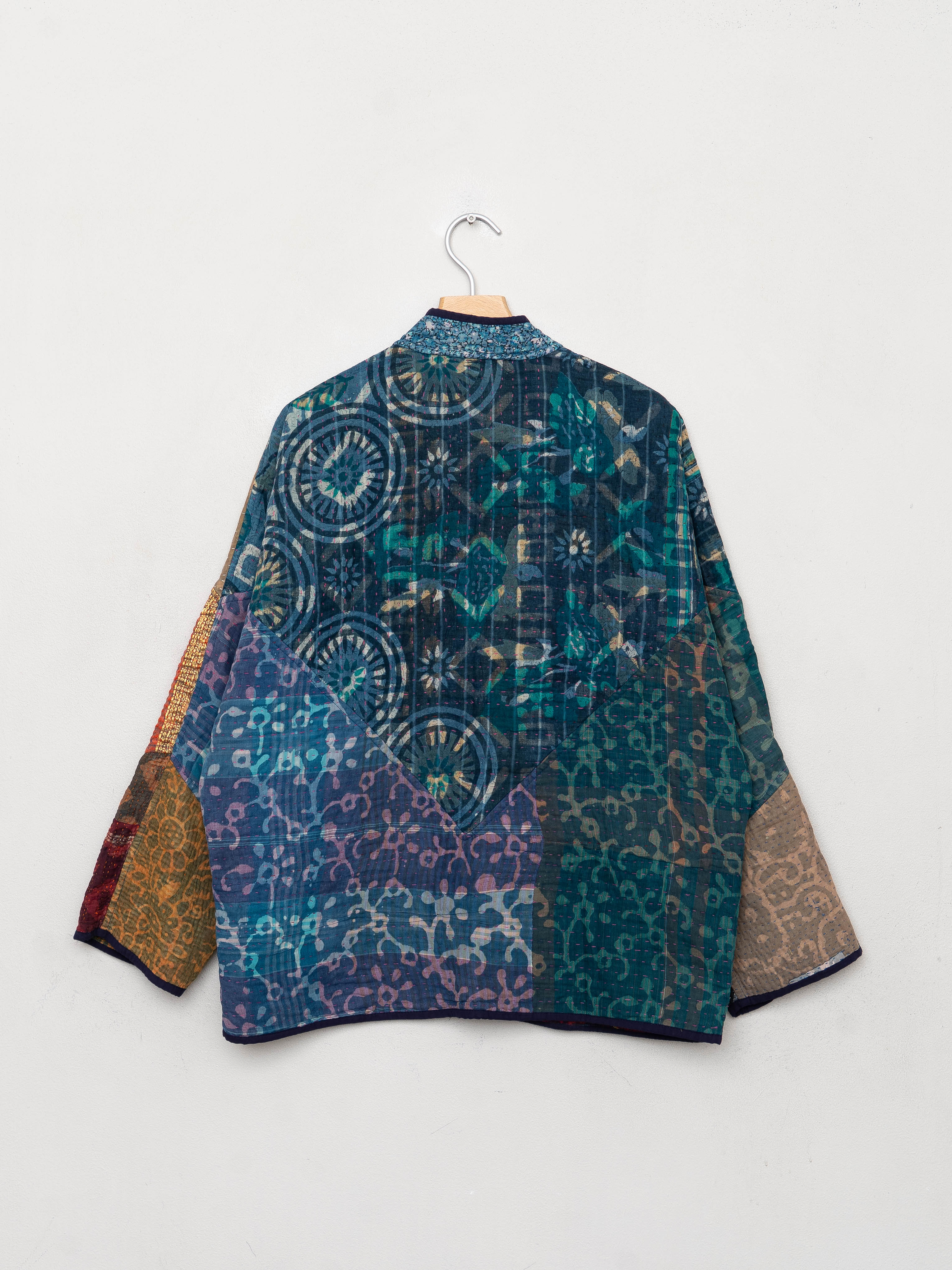 The Ladhiya Quilted Indigo Kantha Jacket