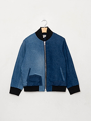 The Veda Denim Bomber Jacket - Small