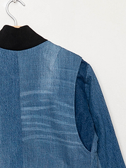 The Veda Denim Bomber Jacket - Small