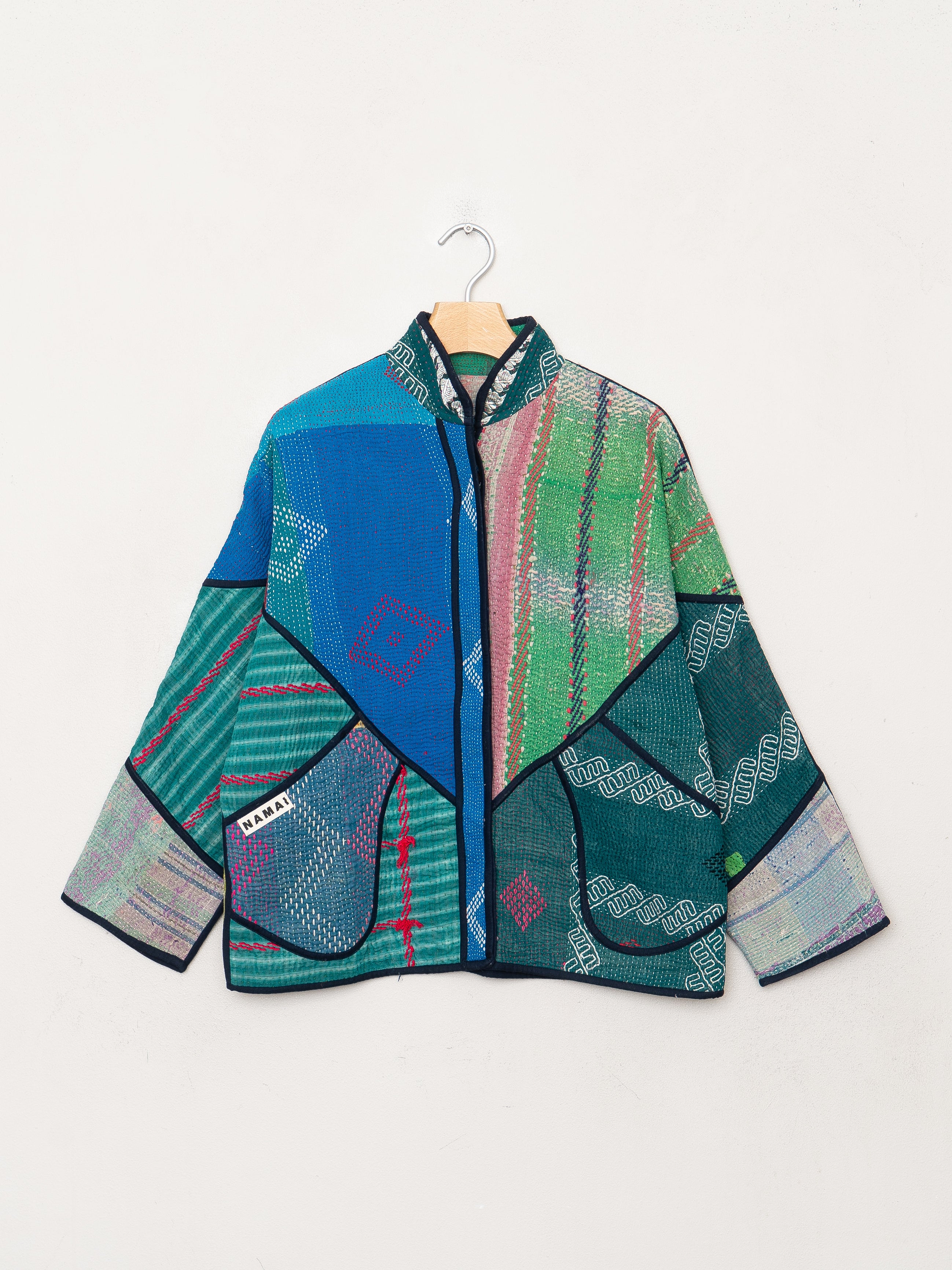 The Ladhiya Petite Quilted Patchwork Kantha Jacket