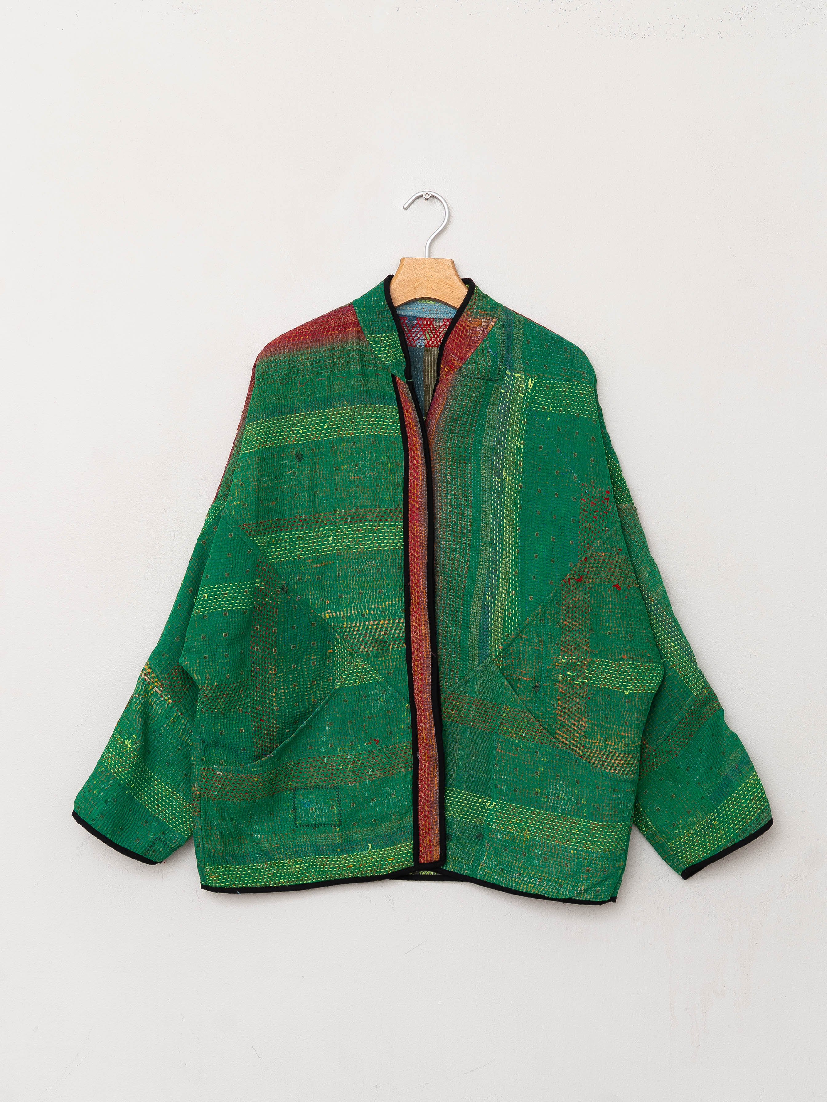 The Ladhiya Quilted Patchwork Kantha Jacket