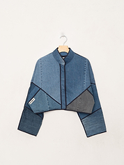 The Kaira Cropped Denim Jacket - Medium