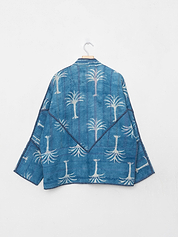 The Ladhiya Quilted Indigo Kantha Jacket