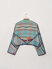 The Kaira Cropped Quilted Patchwork Kantha Jacket