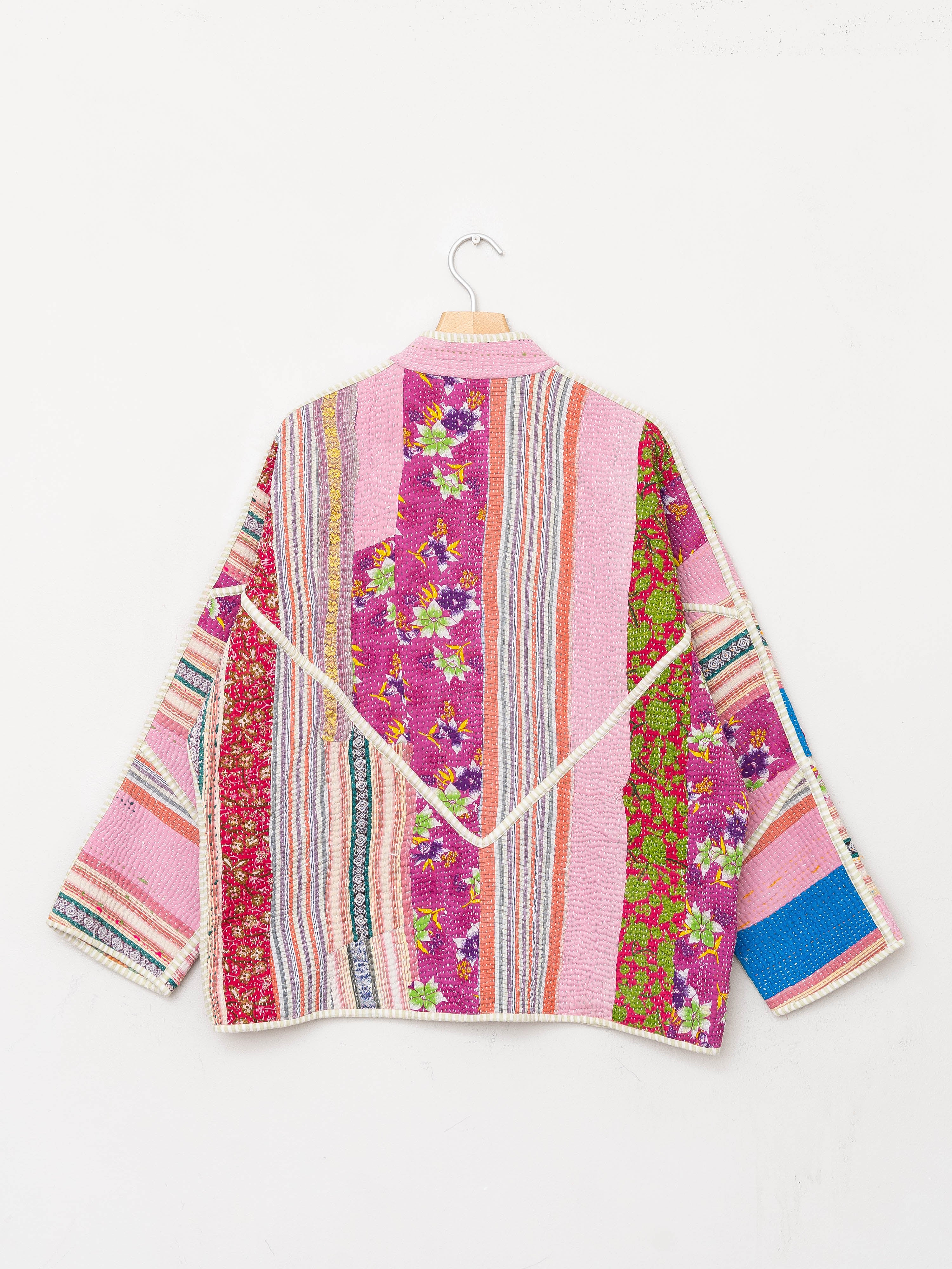 The Ladhiya Quilted Patchwork Kantha Jacket