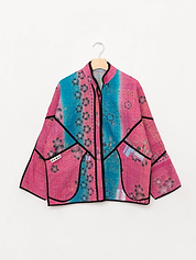 The Ladhiya Quilted Patchwork Kantha Jacket