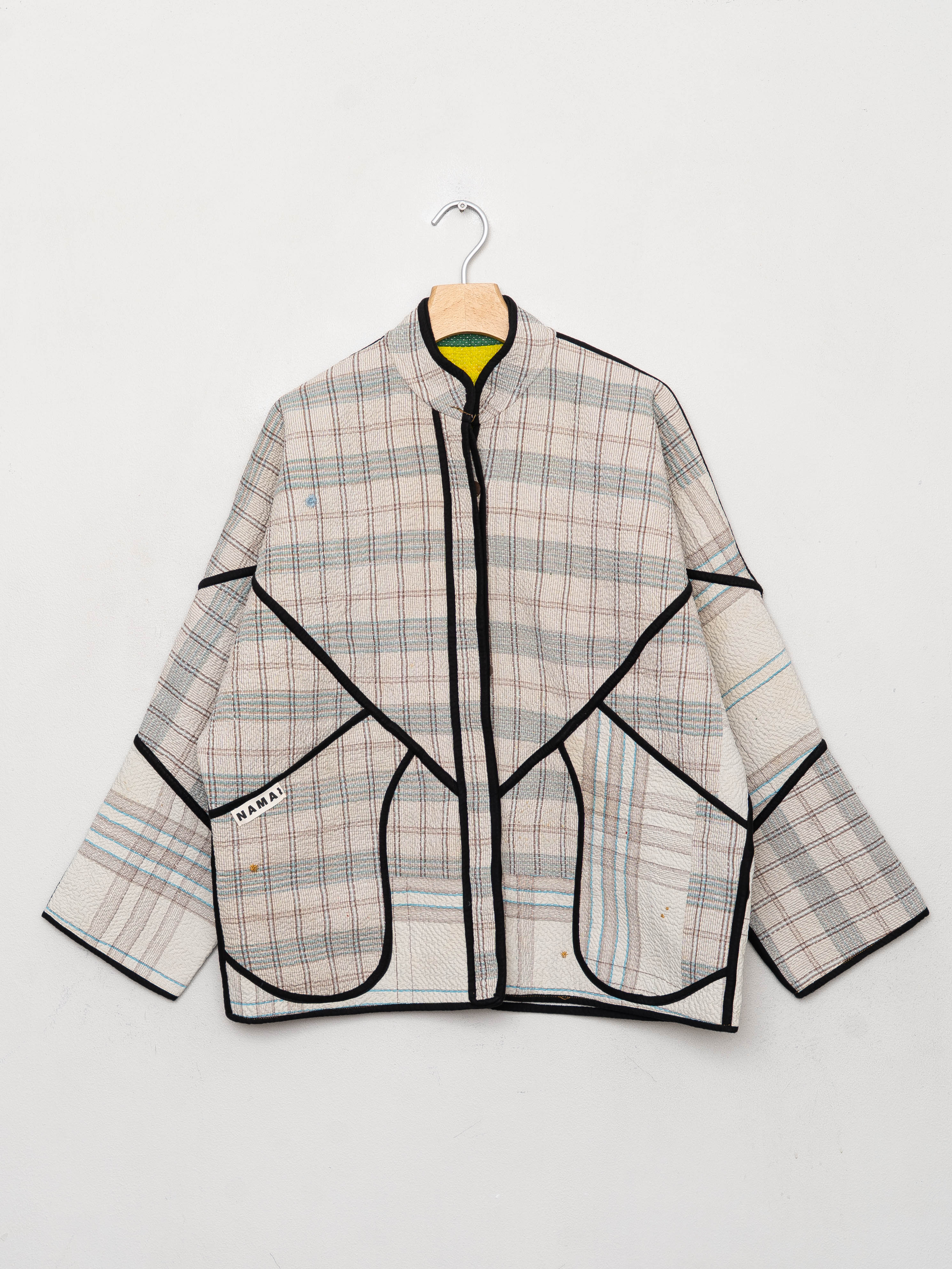 The Ladhiya Quilted Patchwork Kantha Jacket – NAMAI