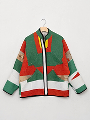 The Ladhiya Quilted Patchwork Kantha Jacket