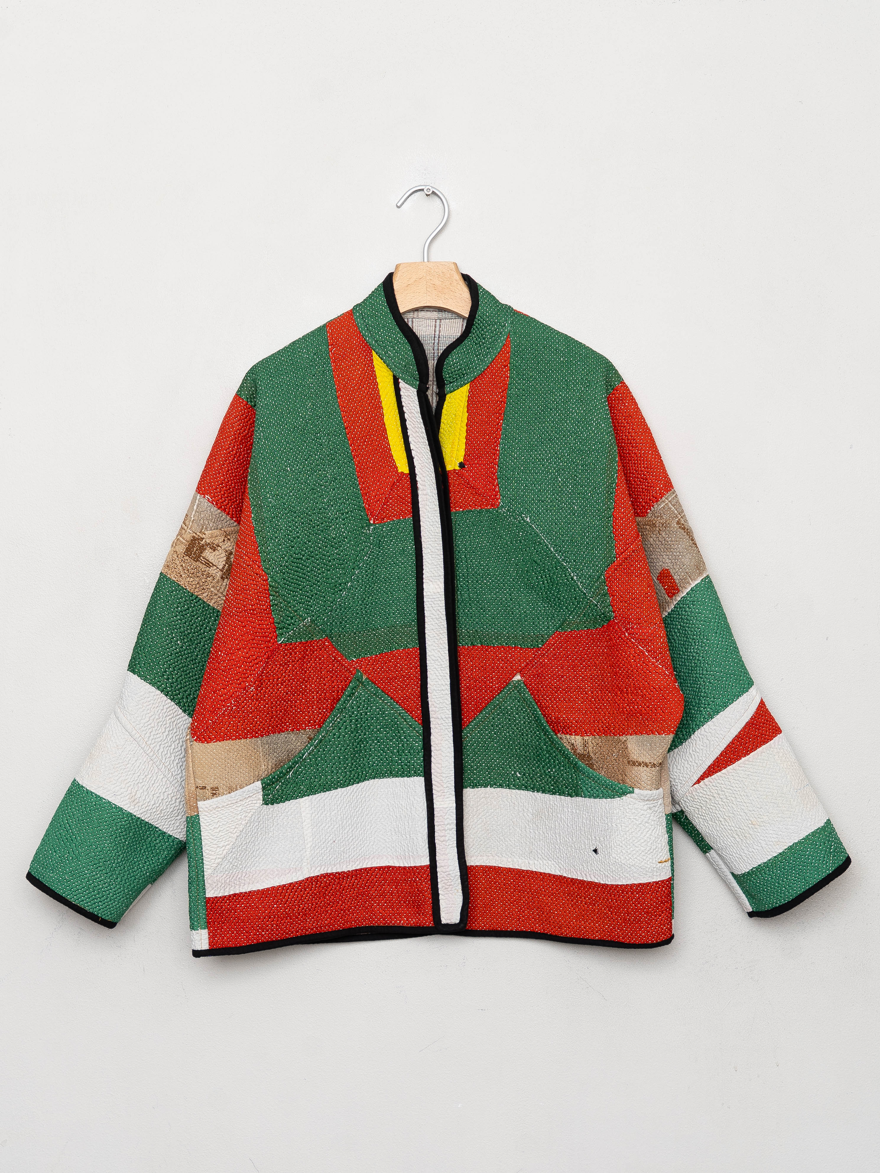 The Ladhiya Quilted Patchwork Kantha Jacket