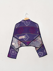 The Kaira Cropped Quilted Patchwork Kantha Jacket