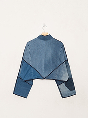 The Kaira Cropped Denim Jacket - Medium