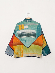 The Ladhiya Petite Quilted Patchwork Kantha Jacket