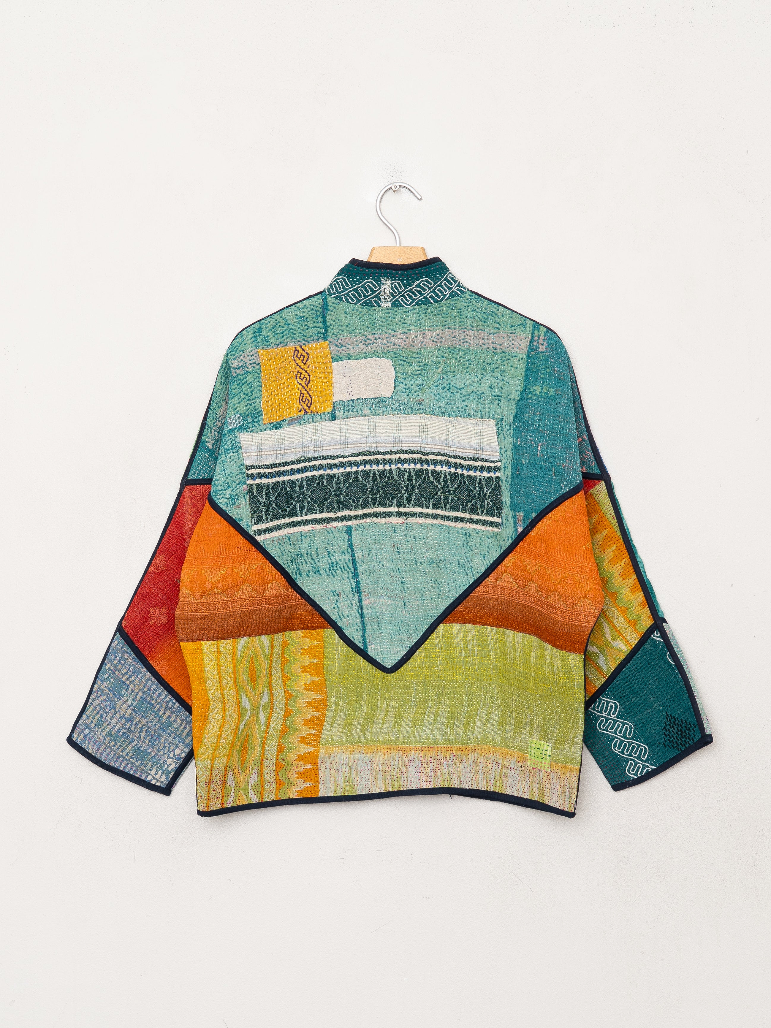 The Ladhiya Petite Quilted Patchwork Kantha Jacket