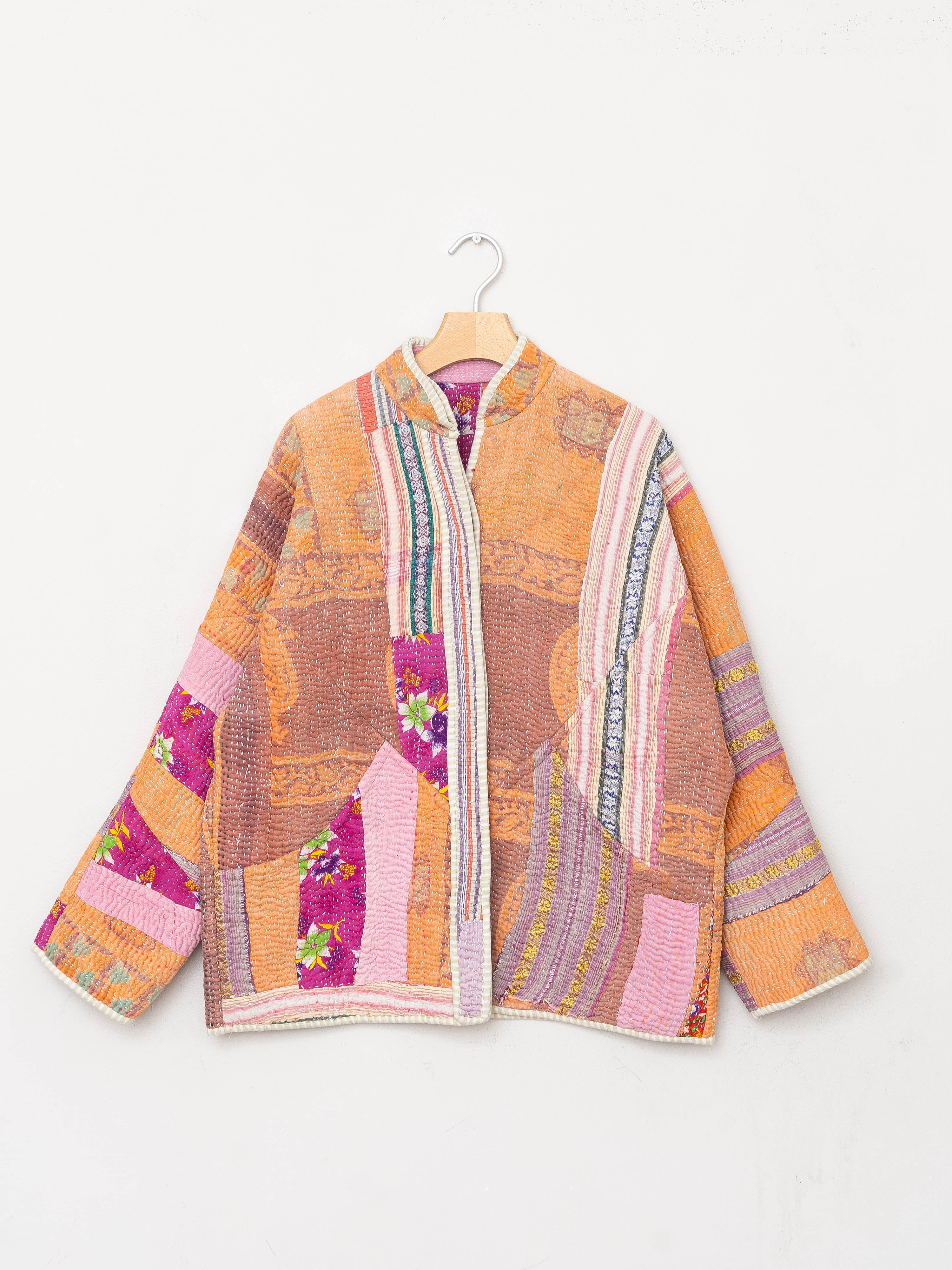 The Ladhiya Quilted Patchwork Kantha Jacket