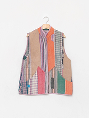 The Ladhiya Quilted Patchwork Kantha Vest