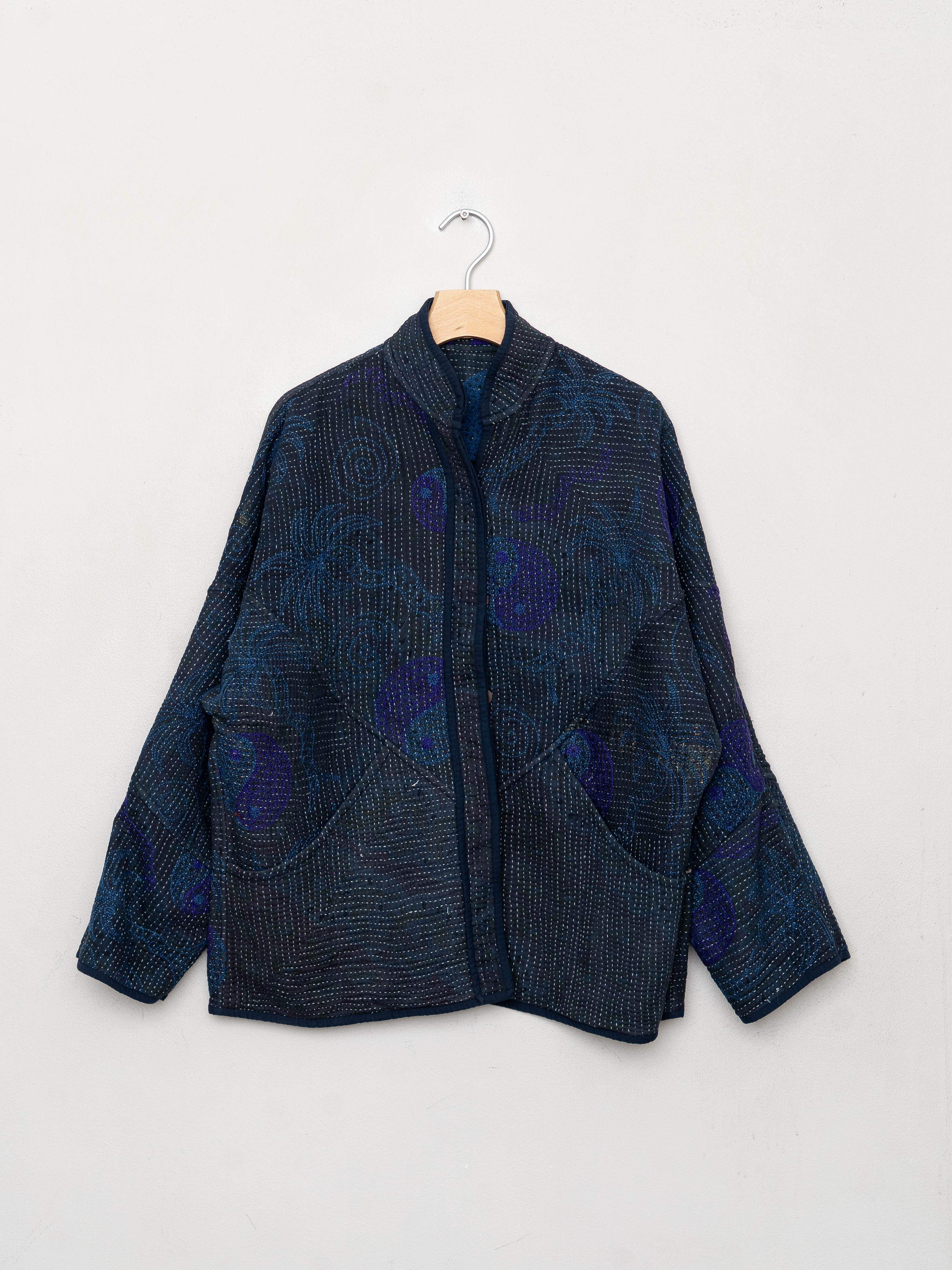 The Ladhiya Quilted Suzani Kantha Jacket