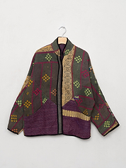 The Ladhiya Quilted Patchwork Kantha Jacket