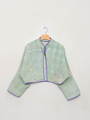 The Kaira Cropped Quilted Patchwork Kantha Jacket Wholesale