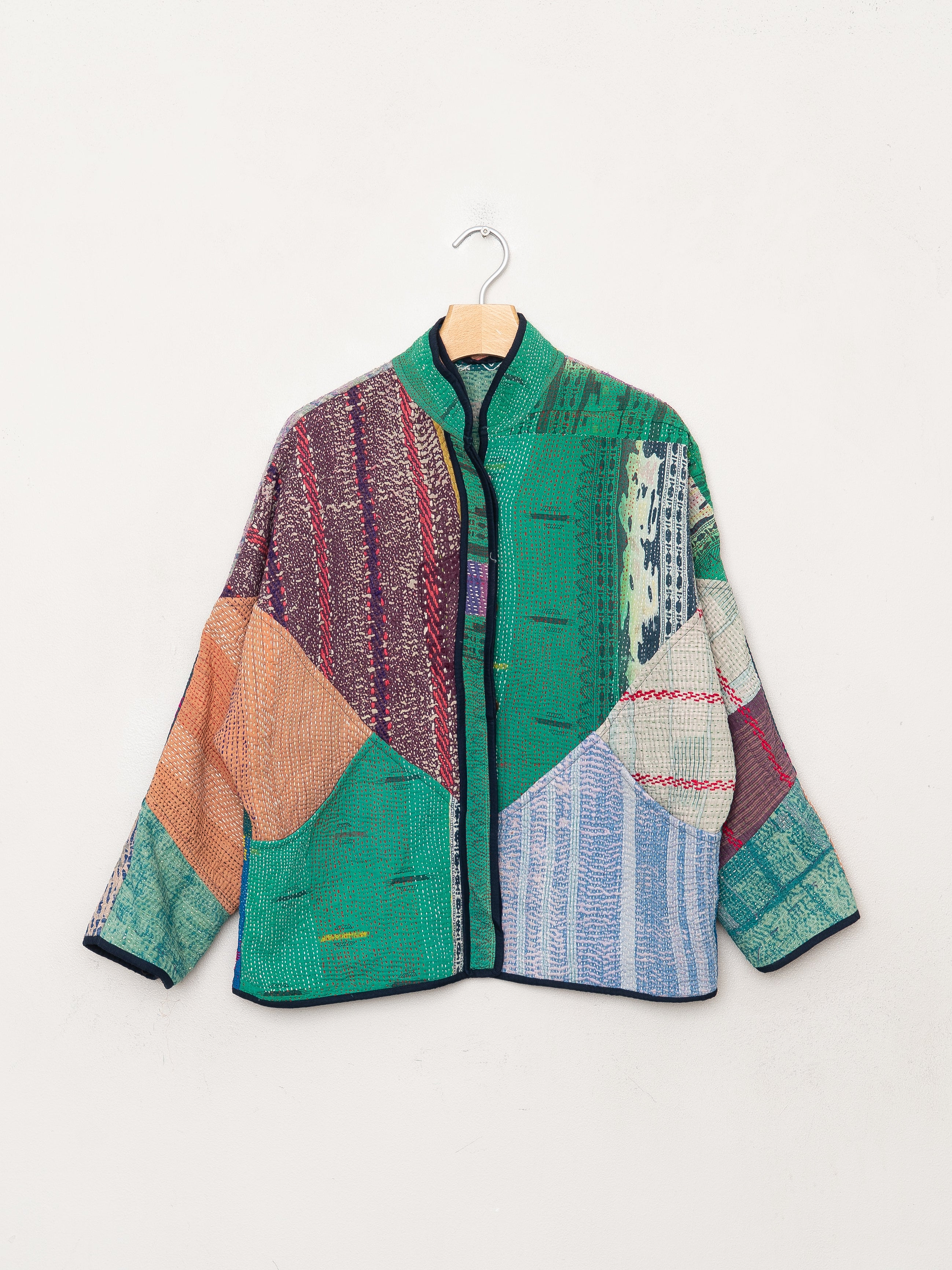 The Ladhiya Petite Quilted Patchwork Kantha Jacket