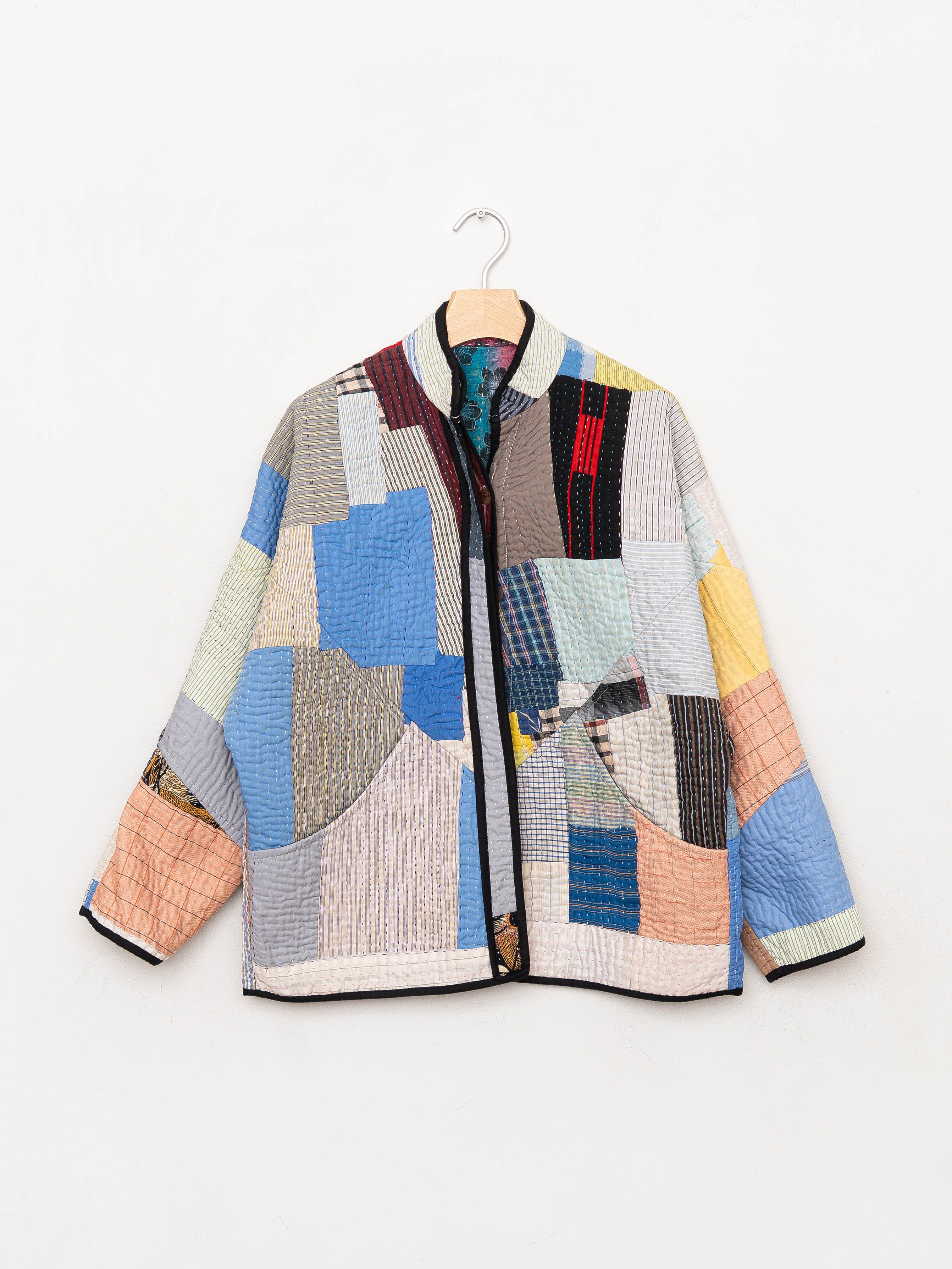 The Ladhiya Quilted Patchwork Kantha Jacket