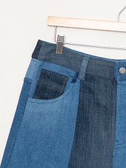 The Bindu Denim Bermuda Culotte Pant - Large