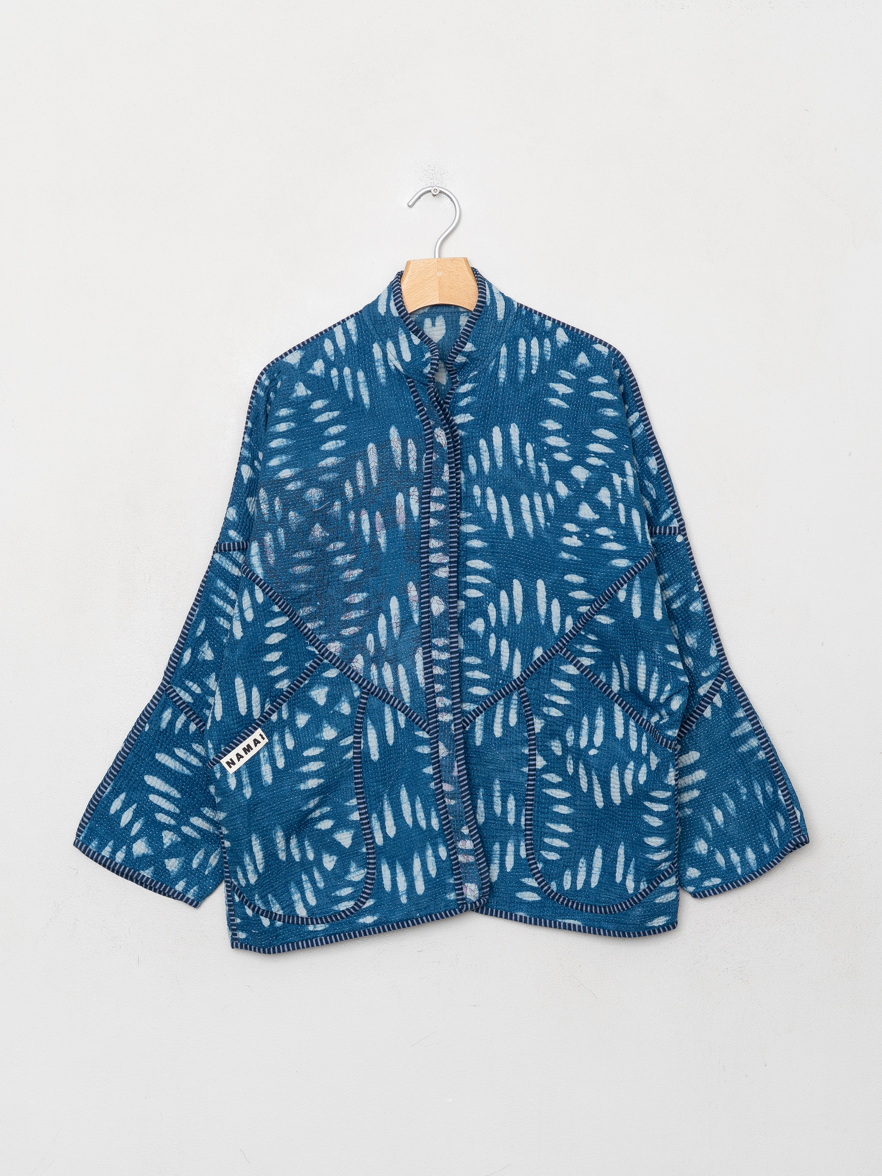 The Ladhiya Quilted Indigo Kantha Jacket Wholesale