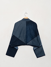 The Kaira Cropped Denim Jacket - Large