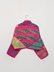 The Kaira Cropped Quilted Patchwork Kantha Jacket