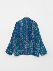 The Ladhiya Quilted Indigo Kantha Jacket